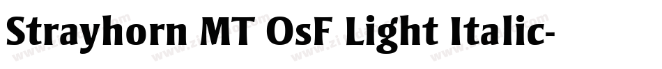 Strayhorn MT OsF Light Italic字体转换